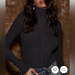 12th Tribe Janine Charcoal Long Sleeve Top